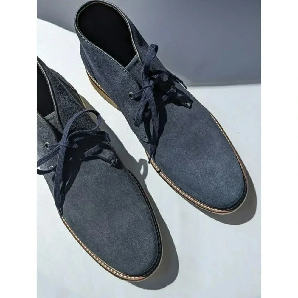 The Men's Store Bloomingdale's Chukka Boot Navy Suede Size 8 (MSRP $180) - Picture 6 of 9